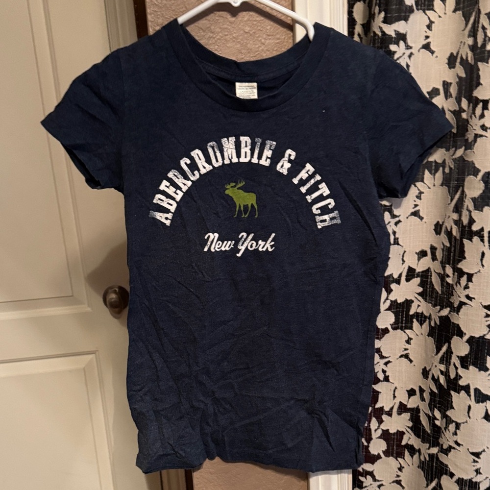 Abercrombie & Fitch Navy Blue Crop Top